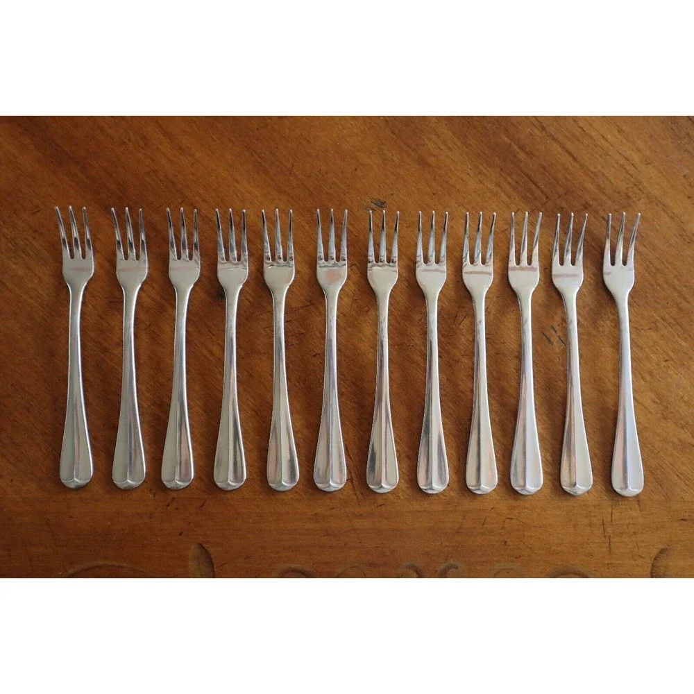 Lot of 12x Towle ASHLEY Stainless Supreme Korea Cocktail Seafood Fork Flatware